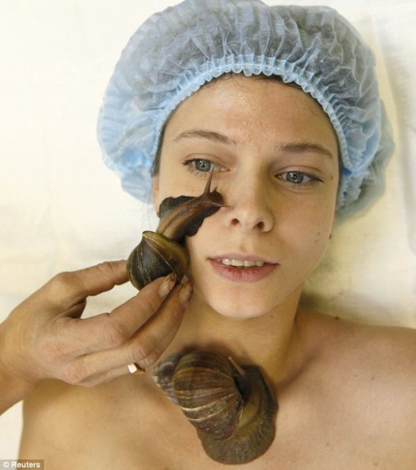 slime of snails are used in expensive facial treatments